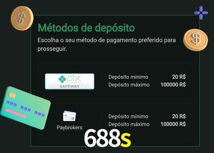 O cassino 688s oferece uma grande variedade de métodos de pagamento